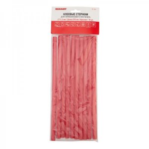 Клеевые стержни REXANT, Ø11 мм, 270 мм, красные, 10 шт., хедер     Новинка!