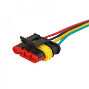 DJ7041-1.5-21 Автомобильный разъем гнездо с проводом 20см (4-х контактный) 10шт