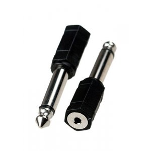 2-030, переходник 6.35мм штекер моно - 2.5мм гнездо моно пластик