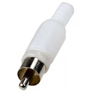1-200 WT (RP-405), штекер RCA пластик на кабель белый