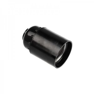 Патрон карболитовый подвесной Е27 черный, c этикеткой, REXANT