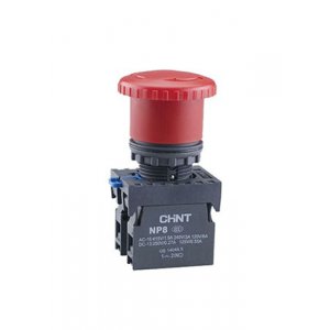 667129, Кнопка управления "Грибок" D40мм с фиксацией NP8-11ZS/14 красная 1НО+1НЗ IP65