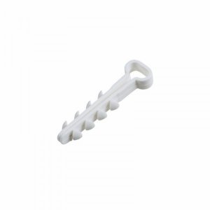 Дюбель-хомут нейлоновый прямоугольный 5-8 мм, белый (упак. 100 шт)  REXANT