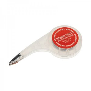 Оплетка для удаления припоя REXANT, медная, 1.0 мм x 1.5 м, диспенсер