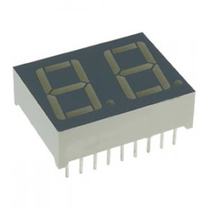 DA56-11SRWA, 2-разрядный индикатор 14.2мм 2х7 красный 24мКд ОА 640нм