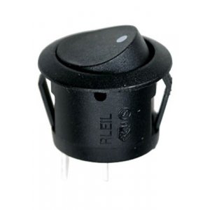 RL3-5ABBAT-H-G, переключатель клавишный ON-OFF 250B 6A черный (аналог R13-112ABBAT)