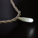 НИТЬ 10м (2 модуля x 5м), белый ПВХ, 100 LED Белые, соединяется, 230В (нужен шнур питания 303-500/303-500-1)