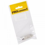 Разъем антенный на кабель, (штекер-TV никель с пружиной), (1шт.) (пакет)  PROconnect