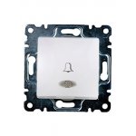 30001070 КНОПКА ЗВОНКОВАЯ С ПОДСВЕТКОЙ, (бел.) скрыт.уст. б/рамки