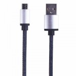 USB кабель MicroUSB, шнур в джинсовой оплетке REXANT