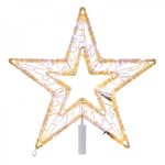 Светодиодная фигура «Звезда» 80 см (с трубой и подвесом), 80 светодиодов, теплый белый/белый