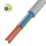 Провод ПВС 3x1,0 мм², белый, длина 5 метров, ГОСТ  REXANT