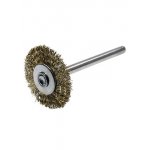 Щетка для микродрели (гравера) плоская металл желт.