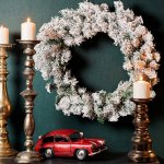 Заснеженный еловый венок Ø 60 см, ПВХ