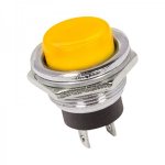 Выключатель-кнопка  металл 250V 2А (2с) (ON)-OFF  Ø16.2  желтая  (RWD-306)  REXANT