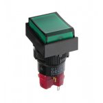 D16LMT1-1ABKG, кнопка без фикс. 250В/5А, LED подсветка 24В