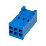 281839-3, розетка 2х3 контакта 2.54мм HE13 HE14