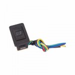 Выключатель (стеклоподъемника) клавишный 12V 20А (6с) (ON)-OFF-(ON)  черный  с подсветкой и проводом  (ASW-21D)  REXANT