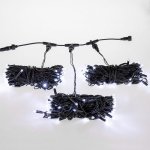 Клип лайт 24В, 3 нити по 10 м, 198 LED Белые, не соединяется