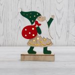 Деревянная фигурка с подсветкой «Дед Мороз» 18 см