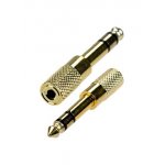 2-125G, переходник 6.35мм штекер стерео - 3.5мм гнездо стерео металл "позол."