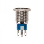 Кнопка  антивандальная Ø19 12В Фикс (5с) ON-OFF/OFF-ON подсв/красная  REXANT