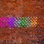СЕТЬ 3х0,5м, прозрачный ПВХ, 140 LED МУЛЬТИ (10 цветов), соединяется