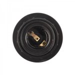 Патрон карболитовый с кольцом Е27 черный, c этикеткой, REXANT