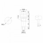 Выключатель-кнопка  250V 1А (2с) (ON)-OFF  Б/Фикс  красная  (PBS-11В)  REXANT