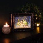 Декоративный светильник «Картина» с эффектом снегопада и подсветкой