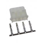 63080-4R (42022), корпус розетки 4 контакта MLX 6.35мм с контактами гнездами