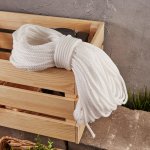 Шнур с сердечником "REXANT" 7мм 50м (белый)