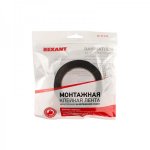 Двухсторонний скотч, черная вспененная ЭВА основа 30 мм, ( ролик 5 м)  REXANT