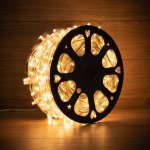 Клип-лайт 12 В, 100 м,прозрачный ПВХ, шаг 150 мм, 665 LED теплый белый, с трансформатором
