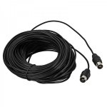ВЧ кабель ТВ штекер - ТВ штекер, длина 20 метров, черный (тонкий кабель)  REXANT