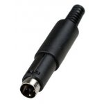 1-440, разъем mini DIN 6 контактов штекер пластик на кабель