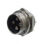 GX16M-4B, разъем вилка на блок М16 4 контакта