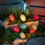 Каскад Lamper Эклектика 4 м LED с выносной солнечной панелью 2 м и аккумулятором, теплое белое свечение