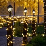 НИТЬ 10 м, прозрачный ПВХ, 200 LED, теплый белый, соединяется, 230 В (нужен шнур питания 303-500/303-500-1)