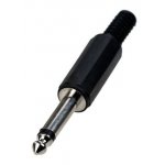 1-100 (NP-202), штекер аудио 6.35мм моно пластик на кабель