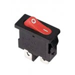 36-2051, выключатель клавишный 250В 6А ON-OFF красный 2 контакта