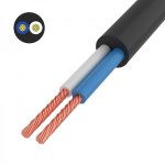 Провод ПВС 2x1,5 мм², черный, длина 50 метров, ГОСТ  REXANT