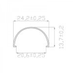 Рассеиватель для профиля радиальный матовый 17, 2 метра REXANT
