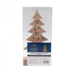 Деревянная фигурка с подсветкой "Елочка" 9*5*19 см с М2 - 10%