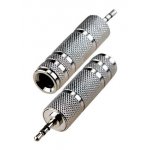 2-026, переходник 2.5мм штекер стерео - 6.35мм гнездо стерео металл