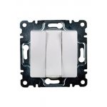 30001091 ВЫКЛЮЧАТЕЛЬ СКРЫТ. УСТАН. 3КЛ.(БЕЛ.)  Б/РАМКИ