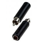 2-252, переходник RCA штекер - 6.35мм гнездо стерео пластик