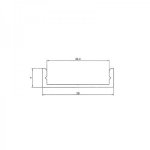 Профиль накладной алюминиевый 2807-2 REXANT, 2 метра