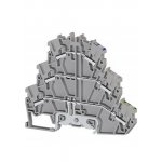 PYK2,5-2FT (серый), 307189 Клеммник пруж.быстрозажимной (Push in) 2-хярусный, с контактами на DIN-ре