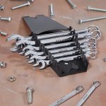 Набор ключей комбинированных REXANT (8-19 мм), 8 шт., CrV, зеркальное хромирование